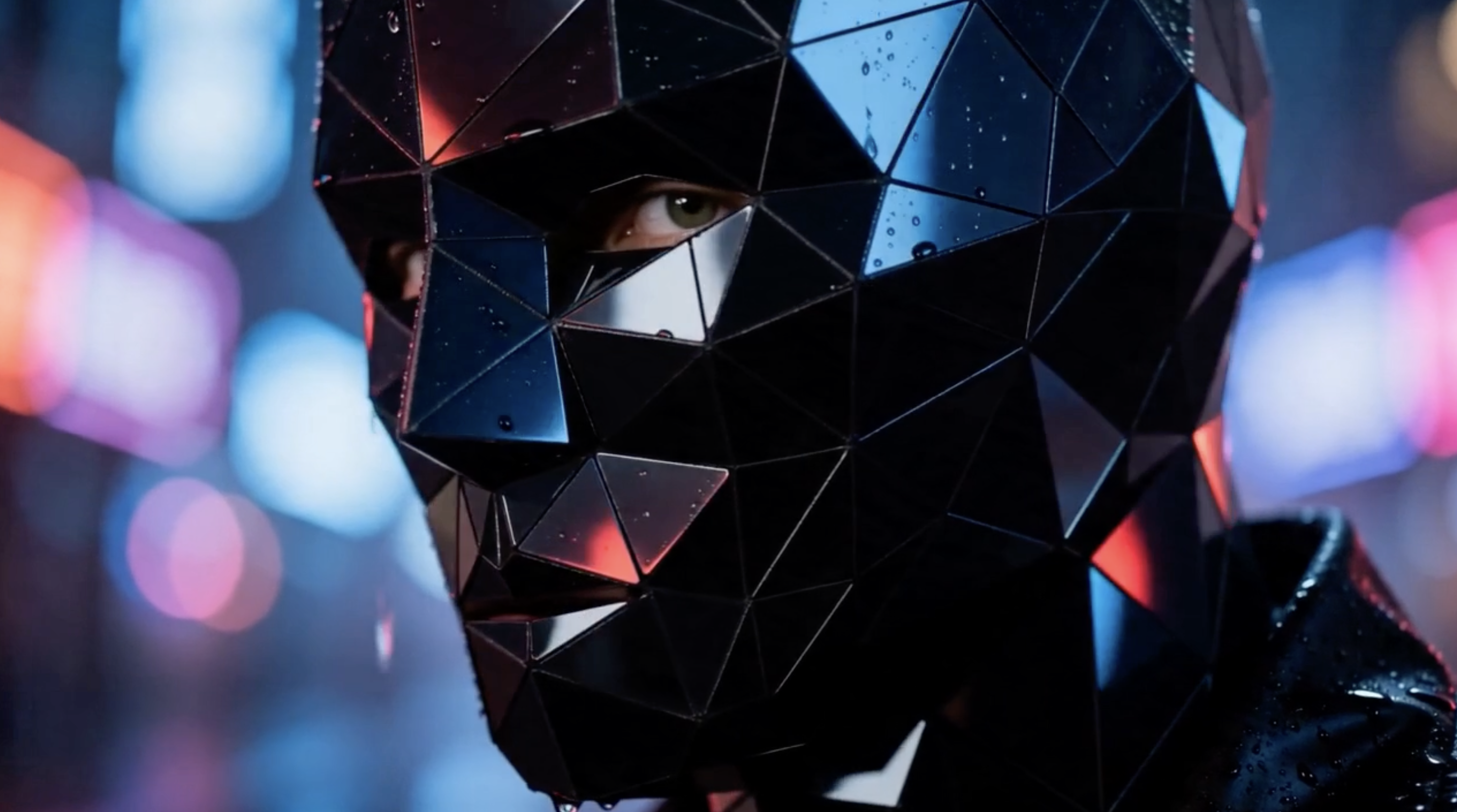 Noirez mask in rain